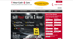 Desktop Screenshot of 1hourcash4cars.com