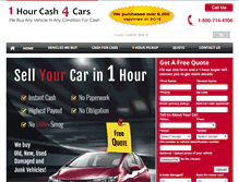 Tablet Screenshot of 1hourcash4cars.com